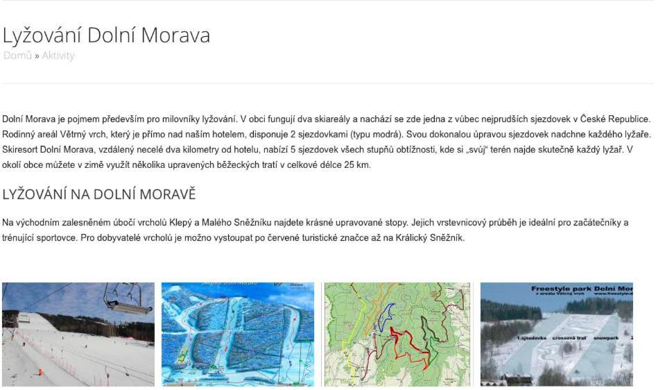 Sport Apartman Dm Dolní Morava Eksteriør billede